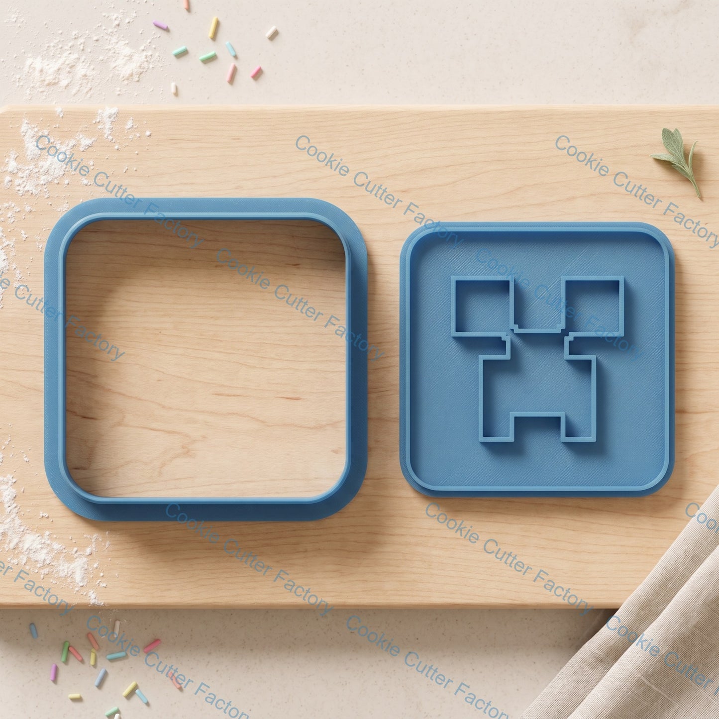 Minecraft Characters and Items Cookie Cutter and Embosser Stamp Set