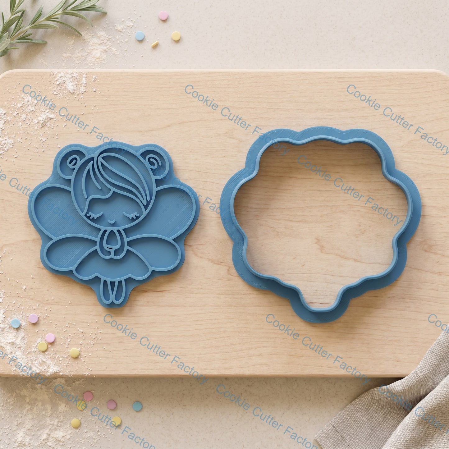 Fairy Cookie Cutter and Embosser Stamp Set