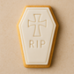 Coffin RIP Cookie Cutter with Embosser – Halloween Graveyard Design