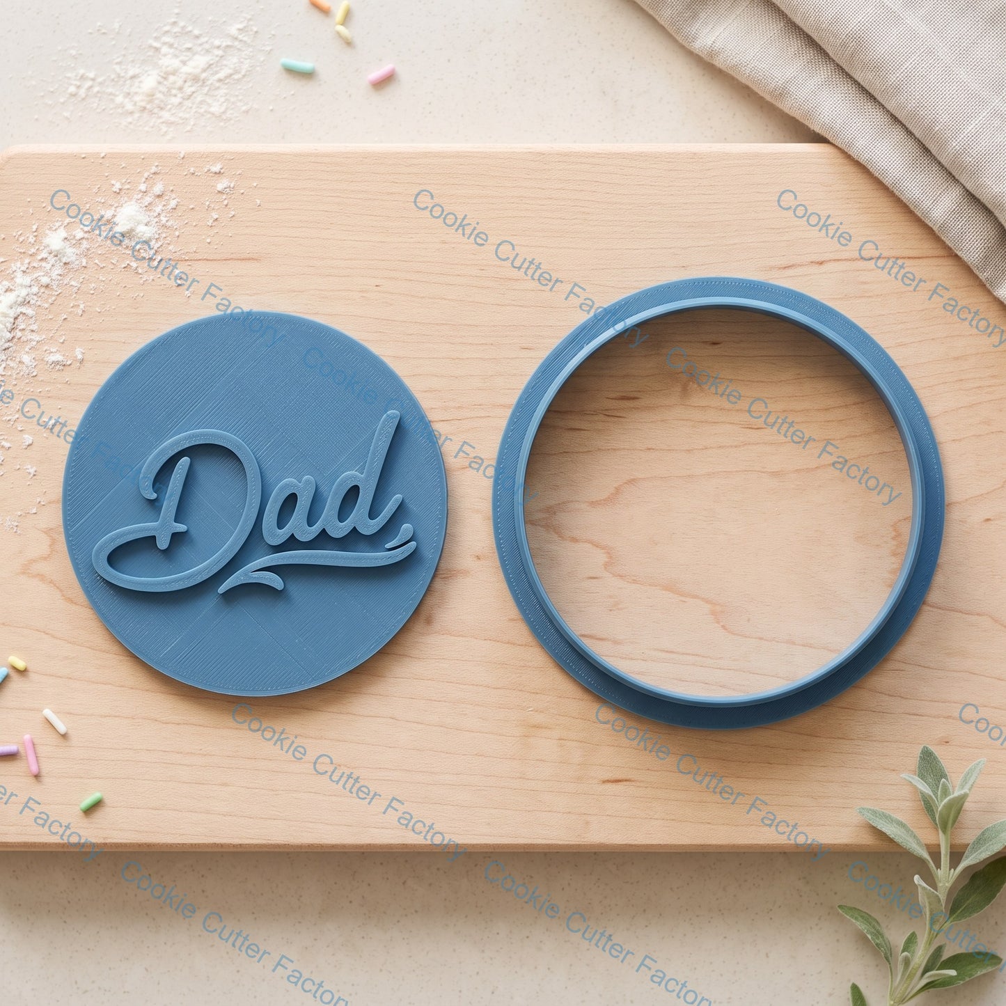 Dad Lettering Cookie Cutter and Embosser Stamp Set | Father's Day, Dad Birthday, Best Dad
