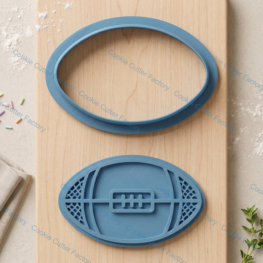 Football Cookie Cutter and Embosser Stamp | Footy, Aussie Rules, Game Day Baking