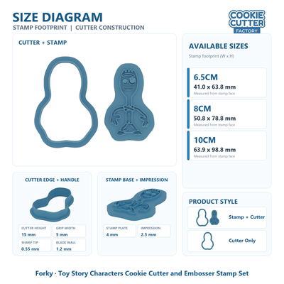 Toy Story Characters Cookie Cutter and Embosser Stamp Set