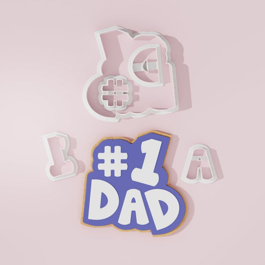 #1 Dad Cookie Cutter and Stamp Embosser Father's Day