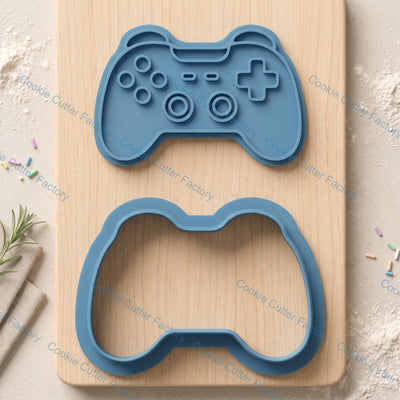 Video Game Controller Cookie Cutter and Embosser Stamp Set | Gamer Party, Kids Baking, Retro Console