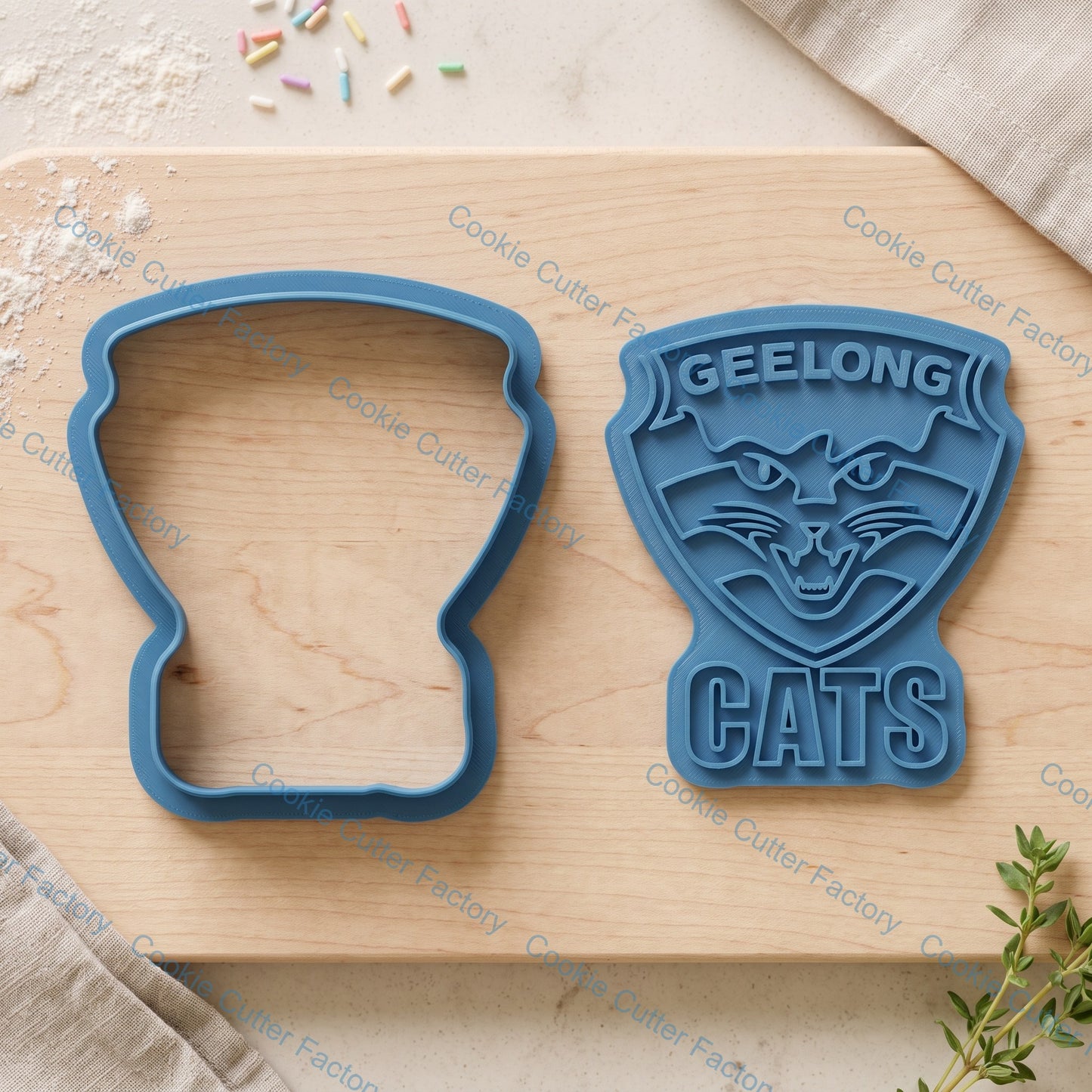 Geelong Cats Cookie Cutter and Embosser Stamp | Footy Fan, Game Day, Grand Final Party