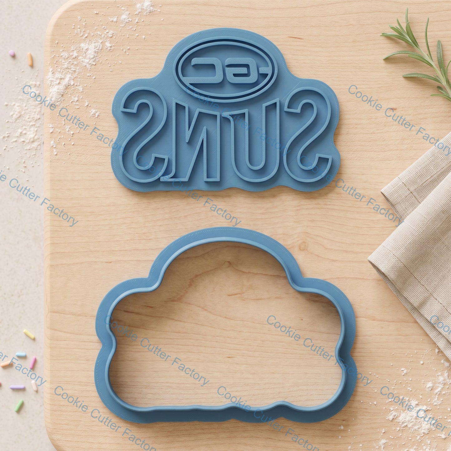 Gold Coast Suns Cookie Cutter and Embosser Stamp | Footy Fan, Game Day, Grand Final Party
