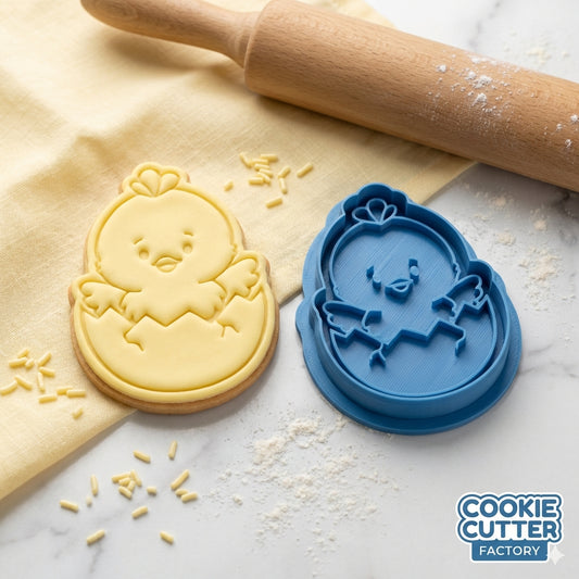 Hatching Easter Chick Cookie Cutter and Embosser Set – Holiday Collection