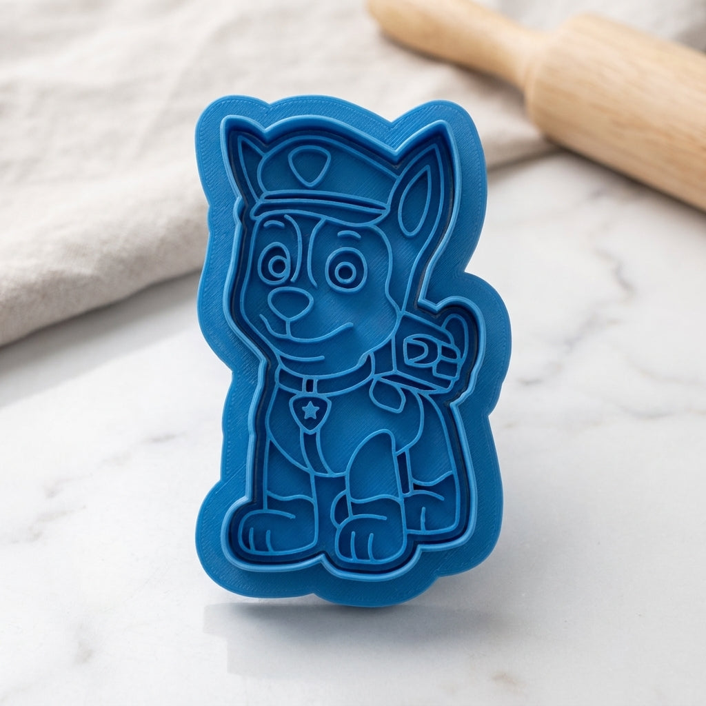 Heroic Rescue Pups and Shield Badge Cookie Cutter and Embosser Set
