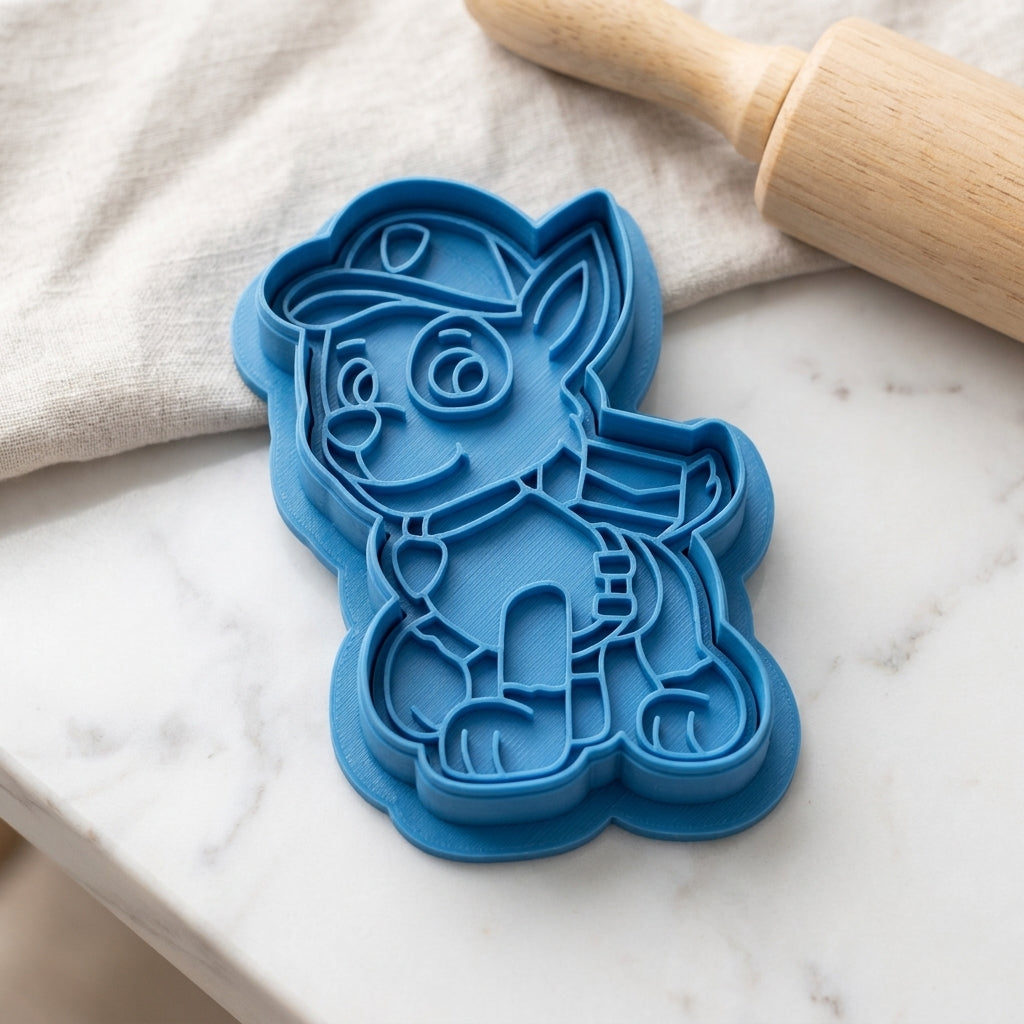 Heroic Rescue Pups and Shield Badge Cookie Cutter and Embosser Set