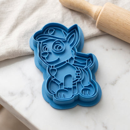 Heroic Rescue Pups and Shield Badge Cookie Cutter and Embosser Set