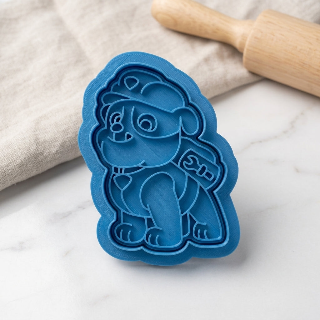Heroic Rescue Pups and Shield Badge Cookie Cutter and Embosser Set