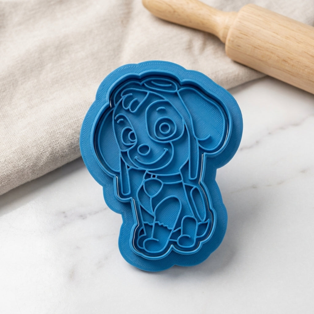 Heroic Rescue Pups and Shield Badge Cookie Cutter and Embosser Set