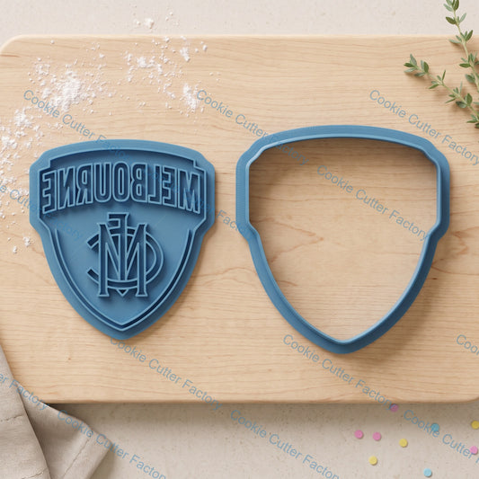 Melbourne Football Club Cookie Cutter and Embosser Stamp | Footy Fan, Game Day, Grand Final Party
