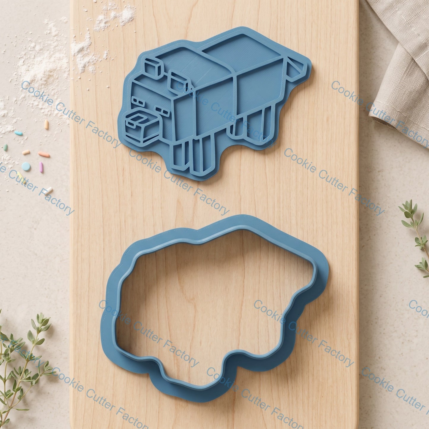 Minecraft Characters and Items Cookie Cutter and Embosser Stamp Set