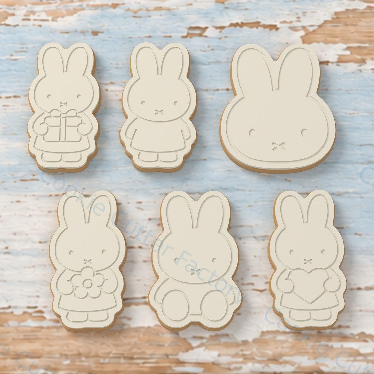 Miffy six design set impressions Coastal timber