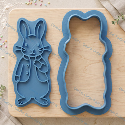 Peter Rabbit Cookie Cutter and Embosser Stamp Set | Children's Storybook, Easter Baking, Woodland Party