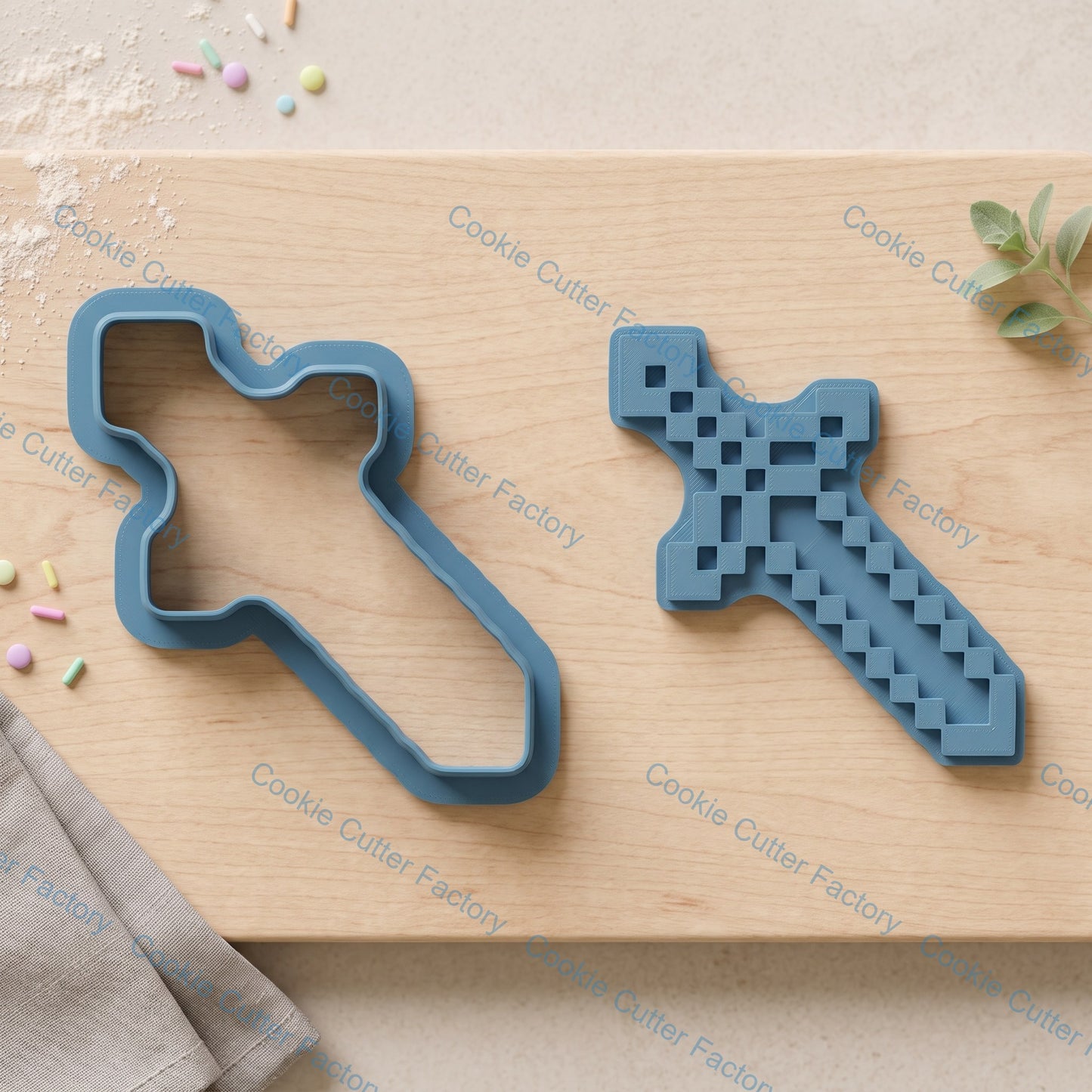 Minecraft Characters and Items Cookie Cutter and Embosser Stamp Set
