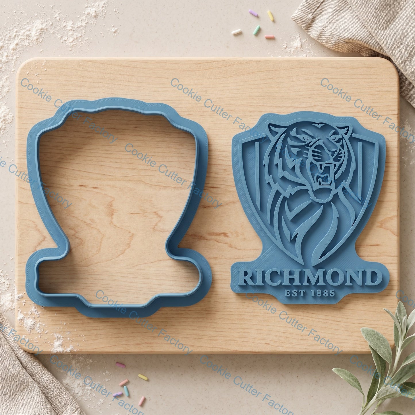 Richmond Cookie Cutter and Embosser Stamp | Footy Fan, Game Day, Grand Final Party
