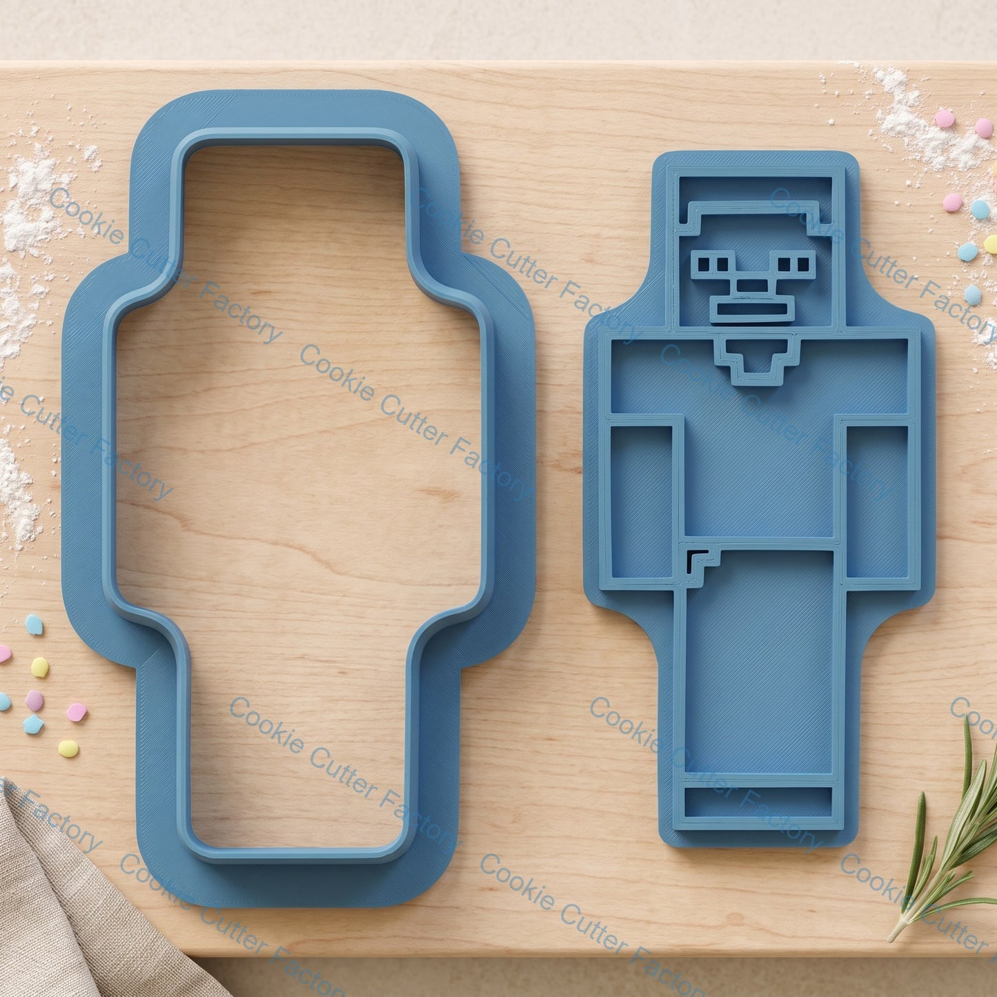 Minecraft Characters and Items Cookie Cutter and Embosser Stamp Set