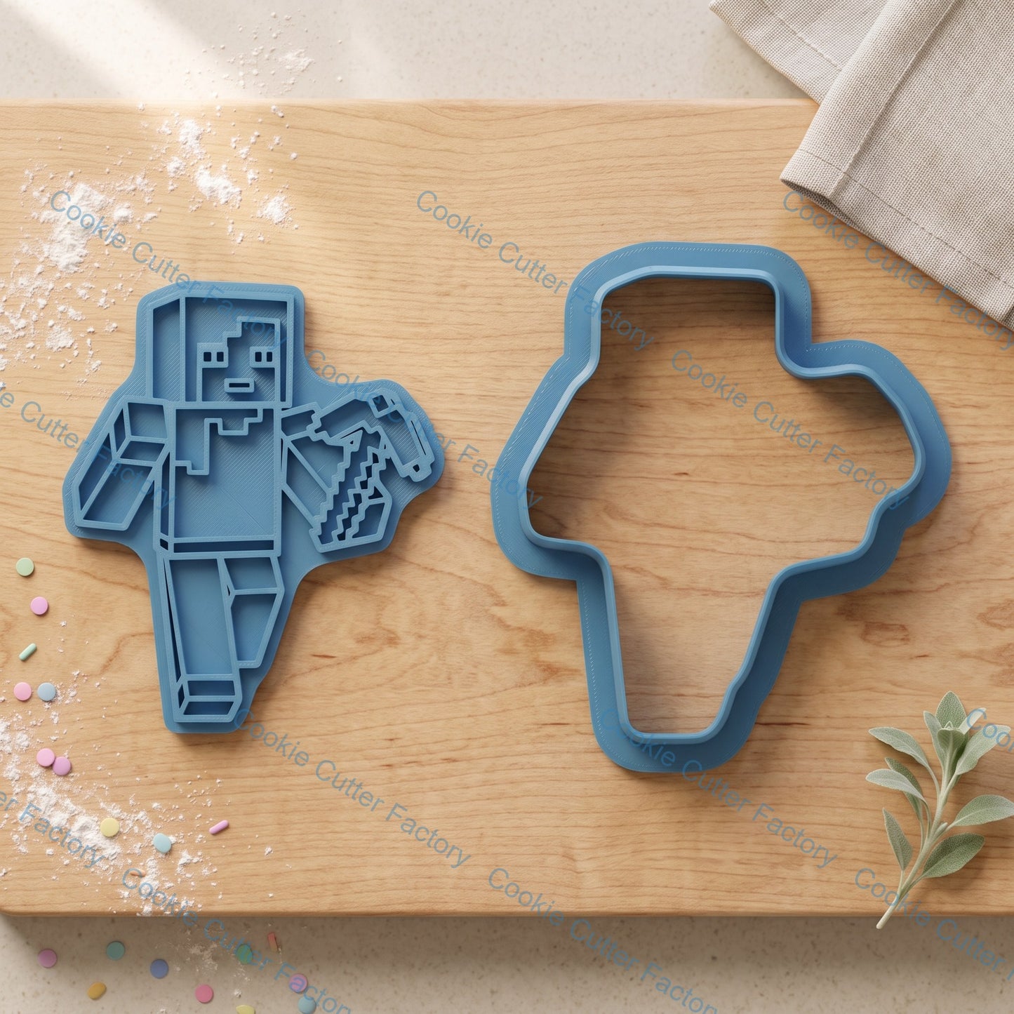 Minecraft Characters and Items Cookie Cutter and Embosser Stamp Set