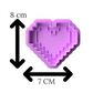 Retro Pixel Heart Cookie Cutter & Stamp