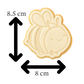 Cute Bee Cookie Cutter | Chubby Bumblebee Embosser