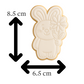 Bunny with Flower Cookie Cutter and Embosser | Cute Easter Rabbit Stamp