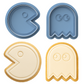 Retro Arcade Cookie Cutter & Embosser Set – Pac-Man & Ghost Biscuit Stamp