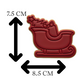 Santa's Sleigh Cookie Cutter and Embosser Set | Christmas Sleigh Holiday Presents