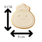Smiling Dumpling Cookie Cutter & Embosser Stamp