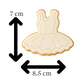 Ballet Dress Cookie Cutter and Stamp Embosser | Tutu Cookie Cutter