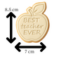 Best Teacher Ever Cookie Cutter | Apple Embosser for Teachers