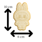 Labubu Full Body Monster Bunny Cookie Cutter & Embosser Full-Body Biscuit Stamp