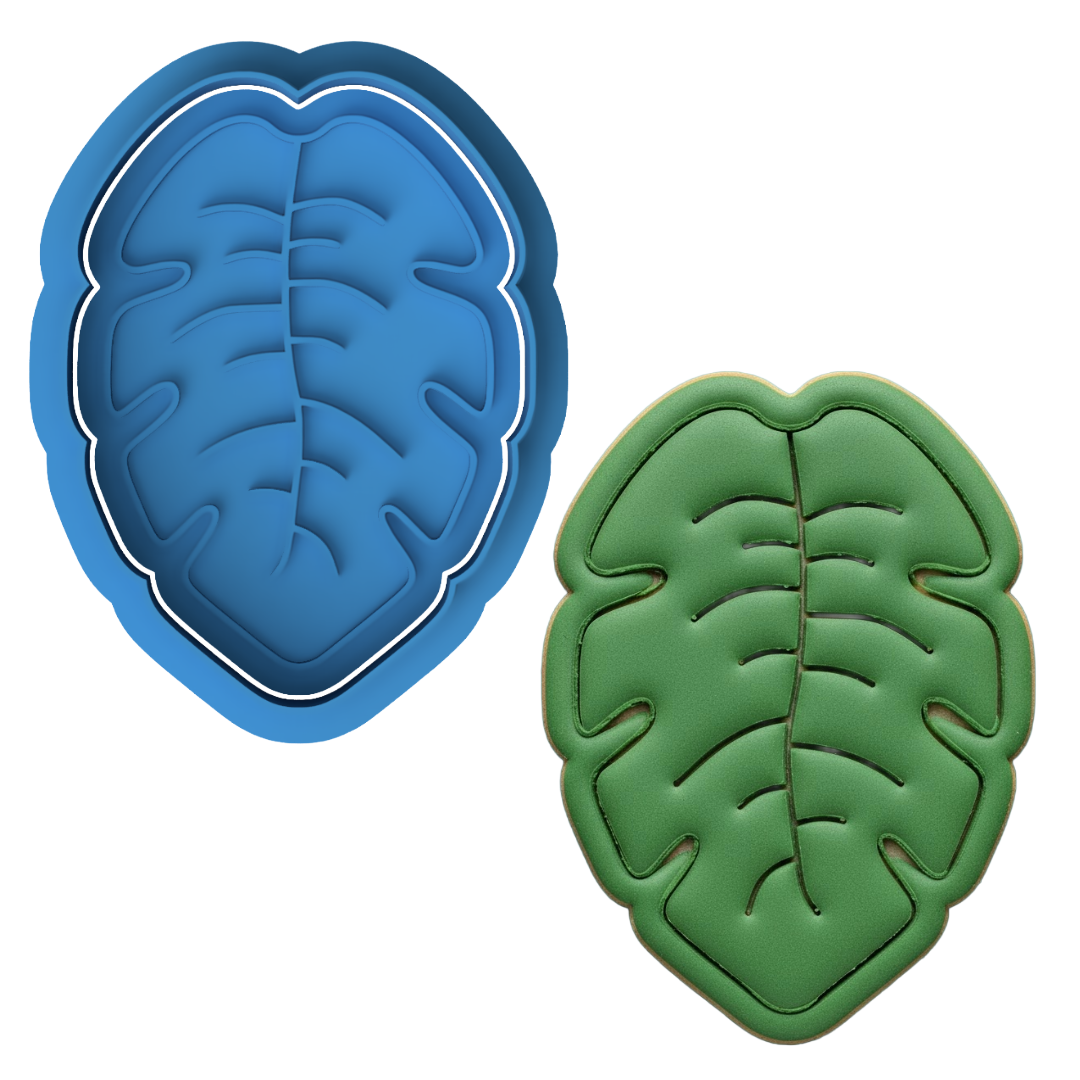 Monstera Leaf Cookie Cutter and Embosser | Tropical Jungle Safari Leaf Baking