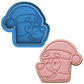 Christmas Bandit Heeler Cookie Cutter and Embosser Set | Bluey Santa Hat Holiday Baking