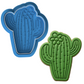 Cute Cactus with Flower Cookie Cutter and Embosser | Fiesta Llama Succulent Baking