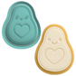 Avocado Cookie Cutter & Embosser Cute Food Theme Biscuit Stamp