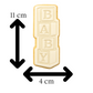 Stacked Baby Blocks Cookie Cutter & Embosser Baby Shower Biscuit Stamp