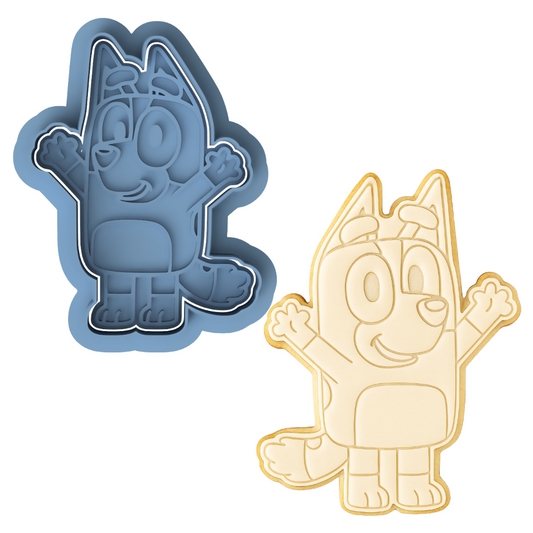Bingo Cookie Cutter & Embosser – Bluey Character Kids TV Theme Biscuit Stamp