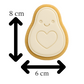 Avocado Cookie Cutter & Embosser Cute Food Theme Biscuit Stamp