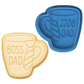 Boss Dad Mug Cookie Cutter & Embosser Father’s Day Biscuit Stamp