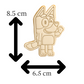 Bluey Cookie Cutter & Embosser Kids TV Theme Biscuit Stamp