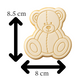 Stitched Teddy Bear Cookie Cutter | Plush Toy Baby Shower Embosser