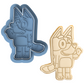 Bluey Cookie Cutter & Embosser Kids TV Theme Biscuit Stamp