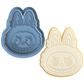 Labubu  Monster Bunny Cookie Cutter & Embosser Cute Spooky Biscuit Stamp