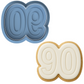 2-DIGIT Number 90 Cookie Cutter & Stamp