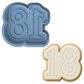 2-DIGIT Number 18 Cookie Cutter & Stamp