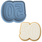 2-DIGIT Number 50 Cookie Cutter & Stamp