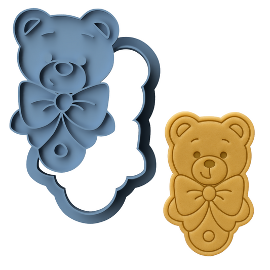 Baby Bear Rattle  Cookie Cutter and Embosser Stamp Set