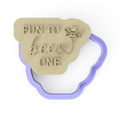 Fun to Bee One Cookie Cutter and Stamp Embosser - 5.8cm x 8cm